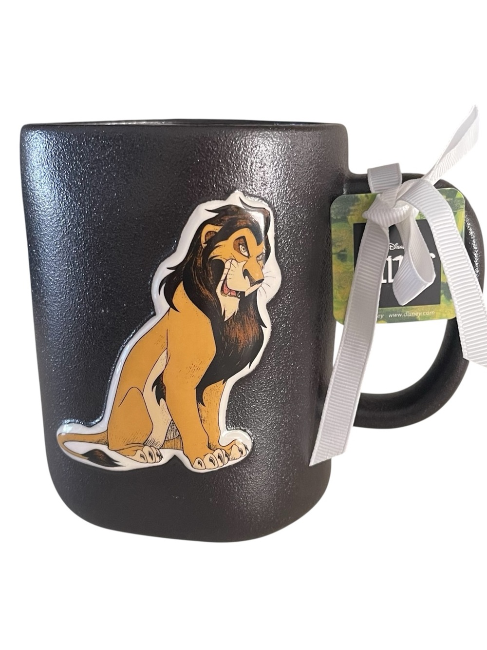 Disney Black Ceramic Mug with The Lion King Scar Graphic